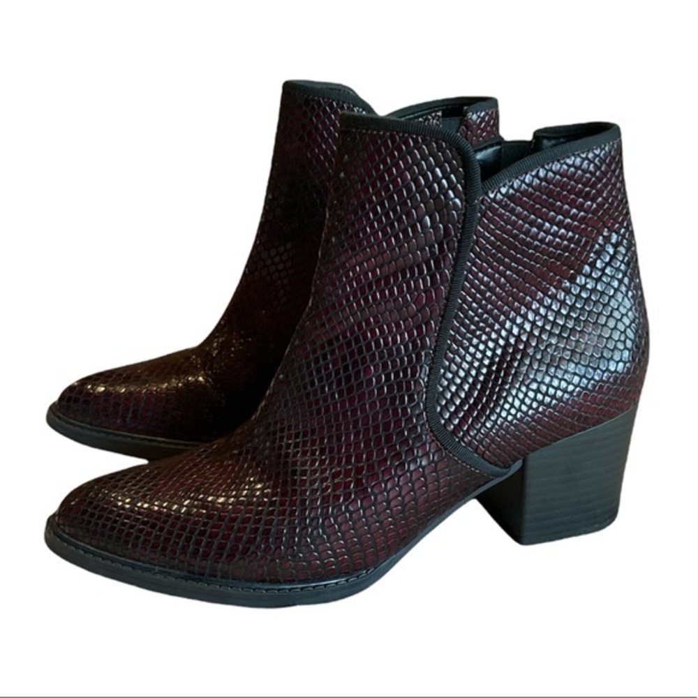 EUC GABOR Girls Leather Snake Skin Print Ankle Boot  - size 4.5